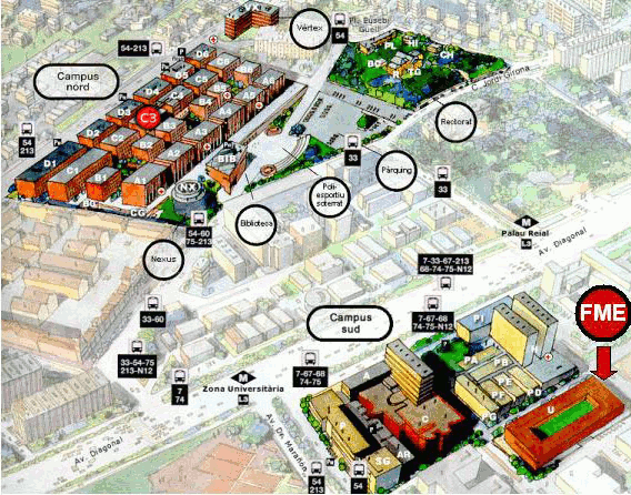 Campus UPC Barcelona map